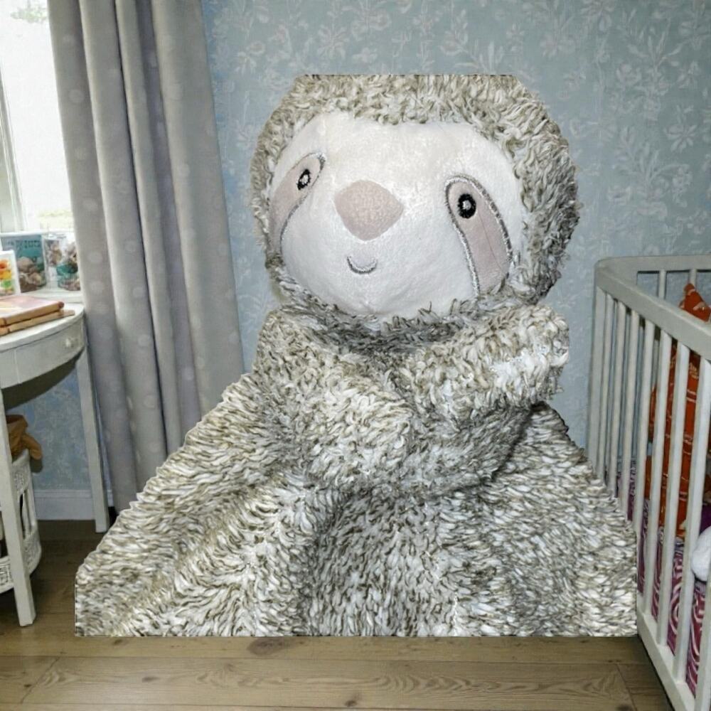 Carters Lovey Sloth Security Blanket 14" Plush Baby Nursery Decor Stuffed Animal